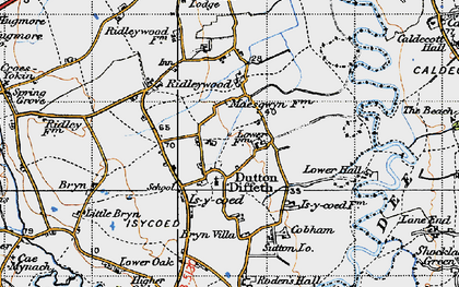 Old map of Isycoed in 1947