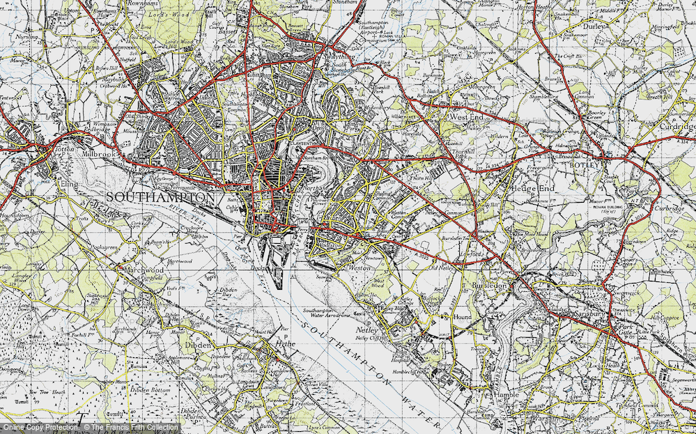 Old Map of Itchen, 1945 in 1945
