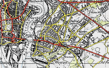 Old map of Itchen in 1945