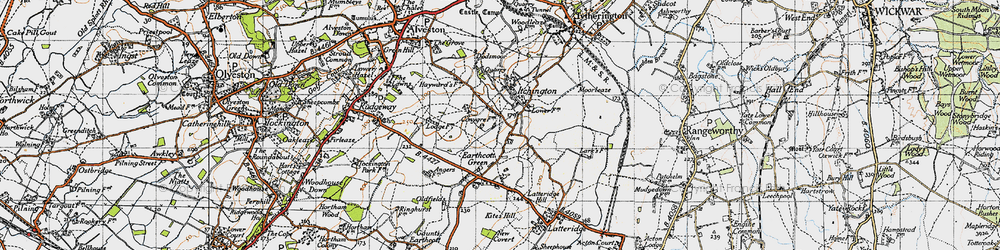 Old map of Itchington in 1946