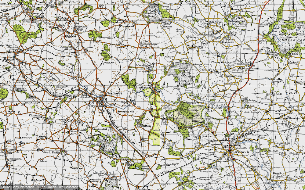 Old Map of Itteringham, 1945 in 1945