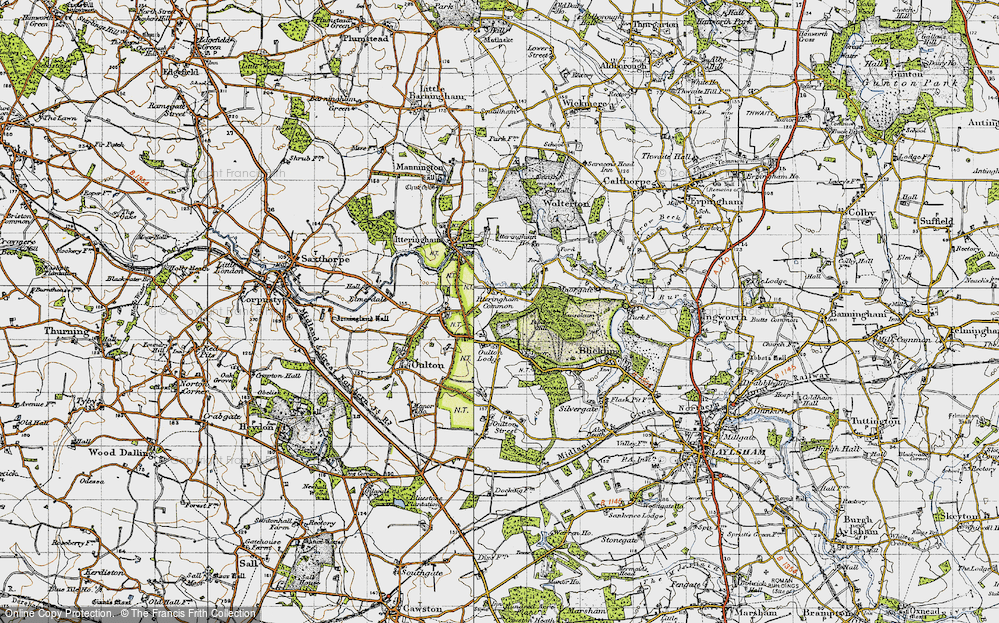 Old Map of Itteringham Common, 1945 in 1945