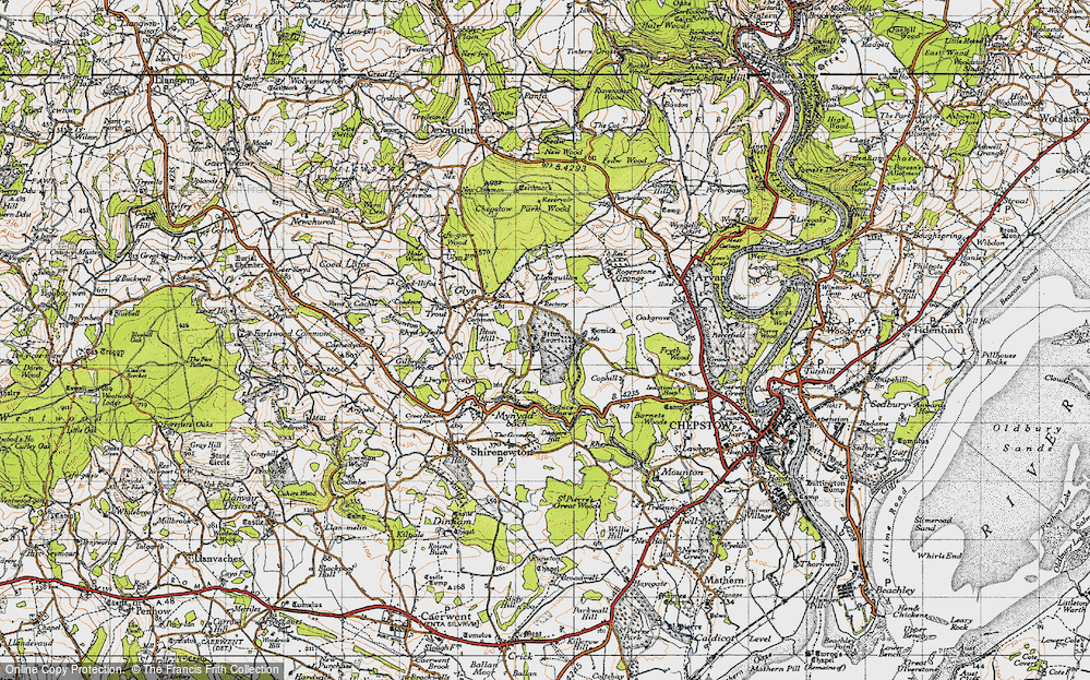 Old Map of Itton, 1946 in 1946