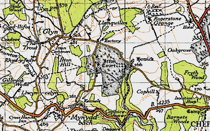 Old map of Itton in 1946
