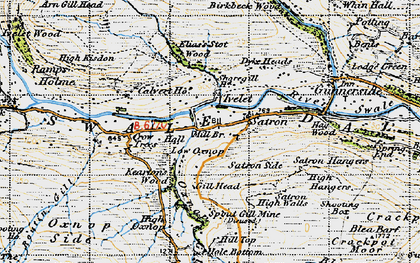 Old map of Ivelet in 1947