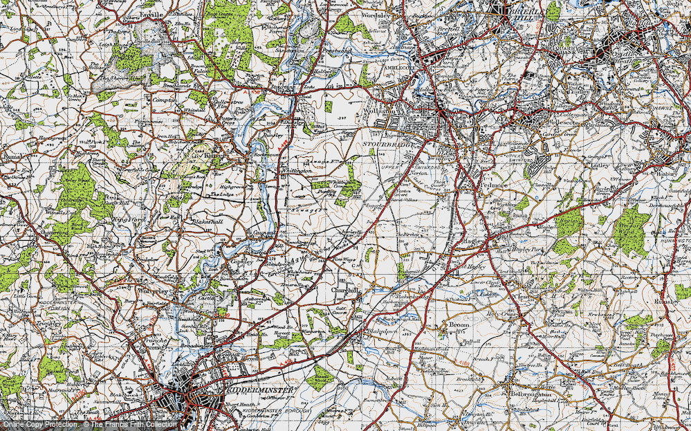 Old Map of Iverley, 1947 in 1947