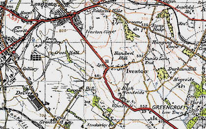 Old map of Woody Close in 1947