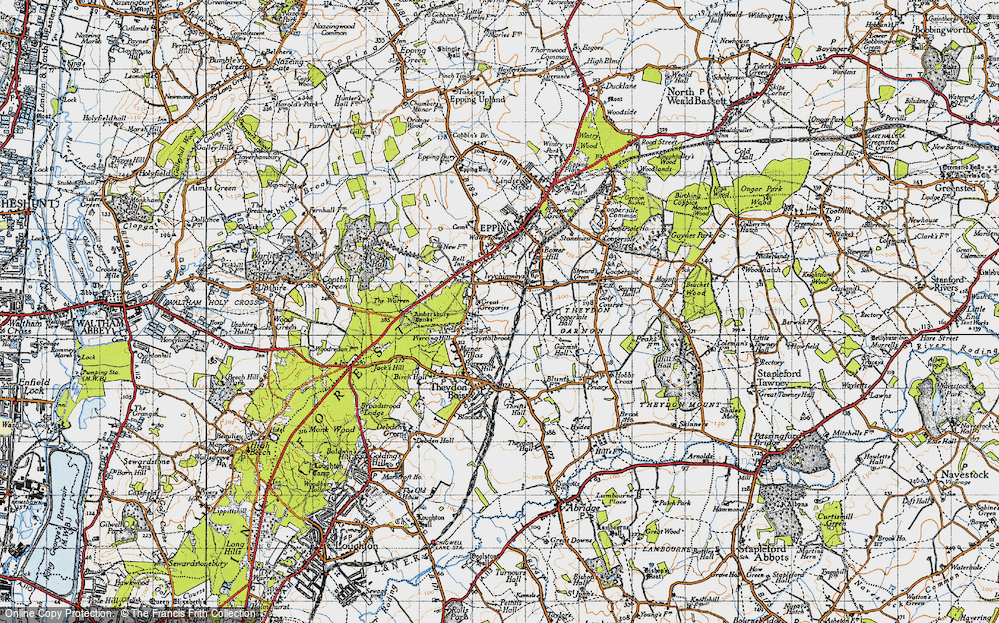 Old Map of Ivy Chimneys, 1946 in 1946