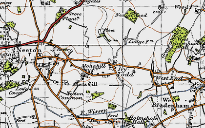 Old map of Ivy Todd in 1946