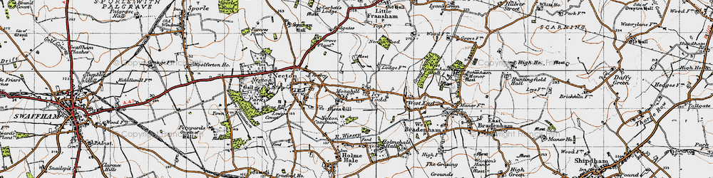 Old map of Ivy Todd in 1946