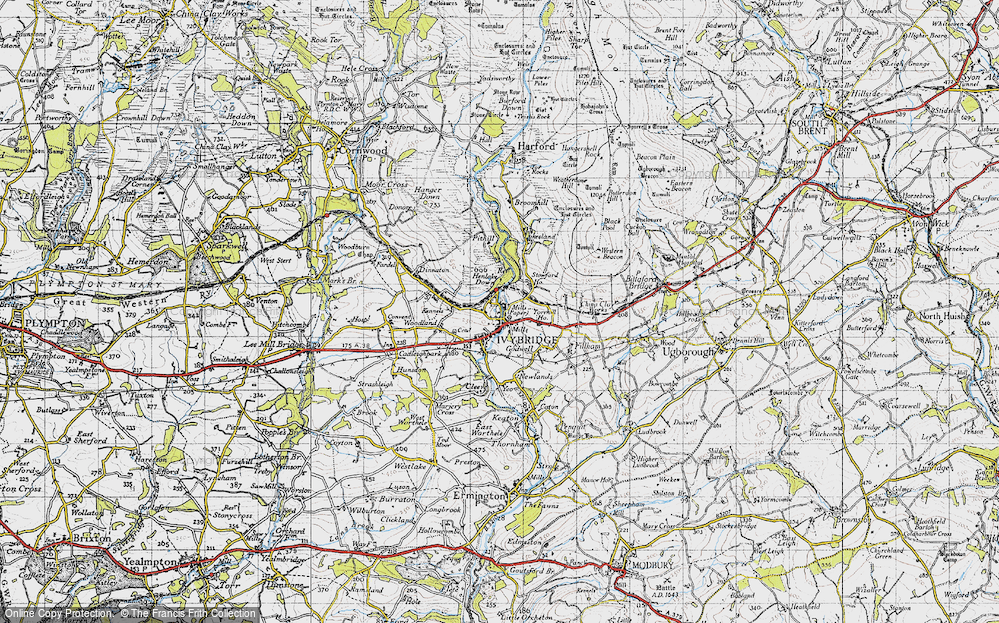 Old Map of Historic Map covering Cleeve in 1946