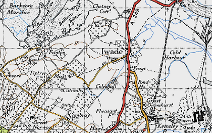 Old map of Iwade in 1946