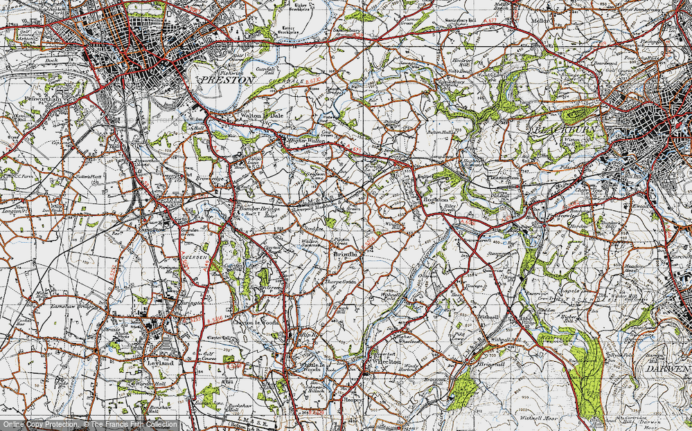Old Map of Jack Green, 1947 in 1947