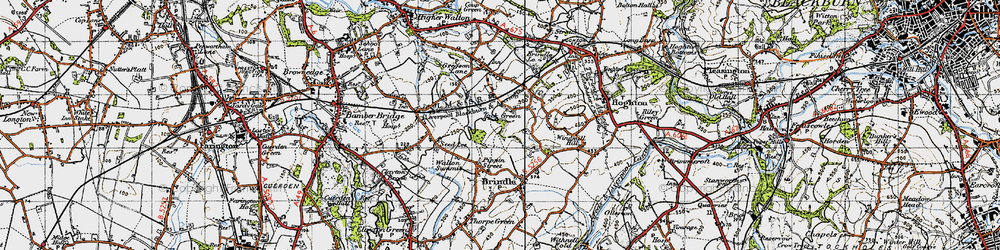 Old map of Jack Green in 1947