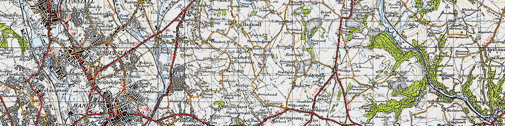 Old map of Brookhouse in 1946