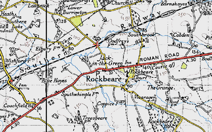 Old map of Jack-in-the-Green in 1946