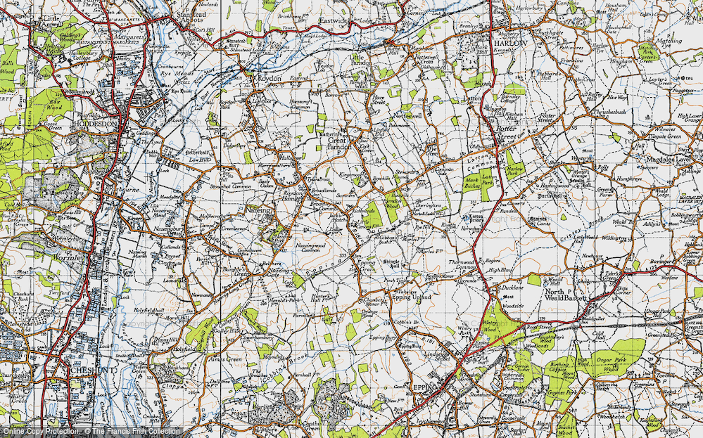Old Map of Jack's Hatch, 1946 in 1946