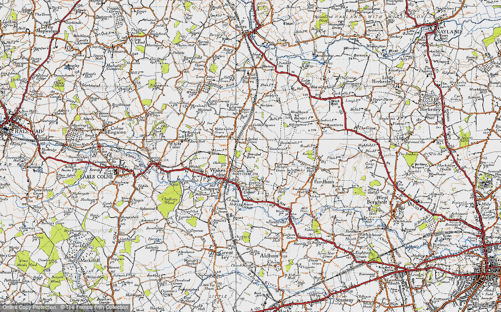 Old Map of Janke's Green, 1945 in 1945