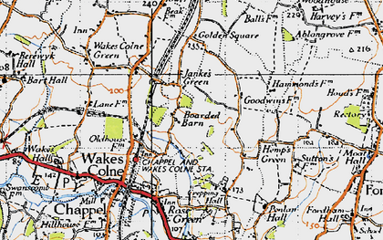 Old map of Janke's Green in 1945