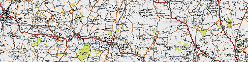 Old map of Janke's Green in 1945