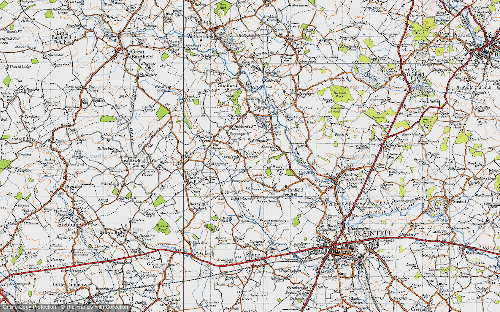 Old Map of Jasper's Green, 1945 in 1945
