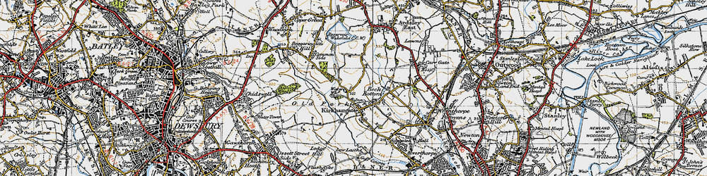 Old map of Jaw Hill in 1947