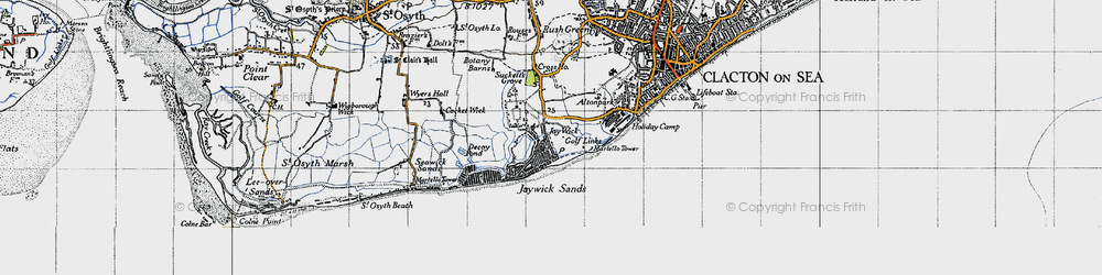 Old map of Jaywick in 1946