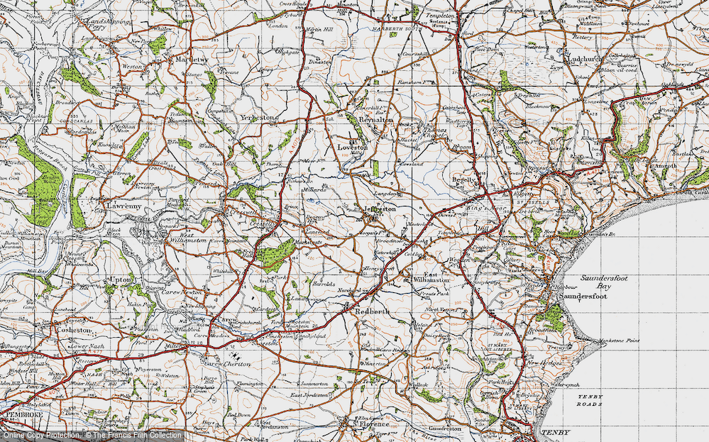 Old Map of Jeffreyston, 1946 in 1946