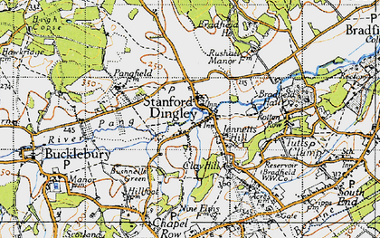 Old map of Jennetts Hill in 1945