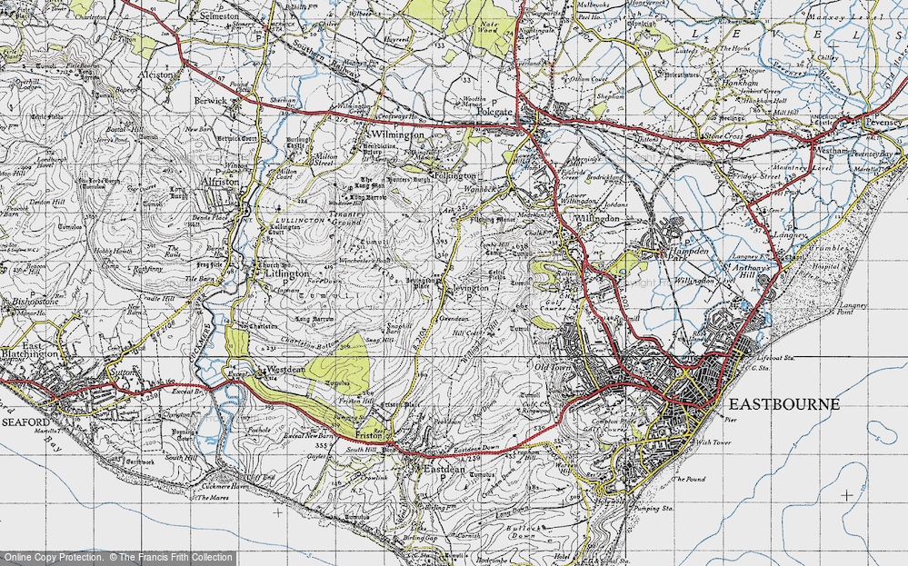 Old Map of Jevington, 1940 in 1940