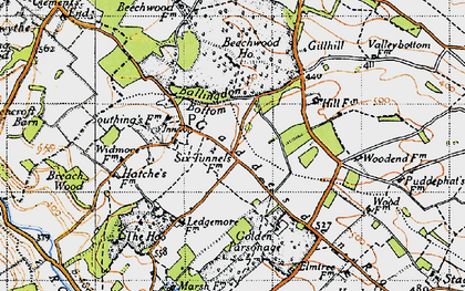 Old map of Gaddesden Row in 1946