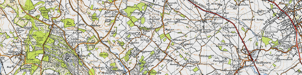 Old map of Jockey End in 1946