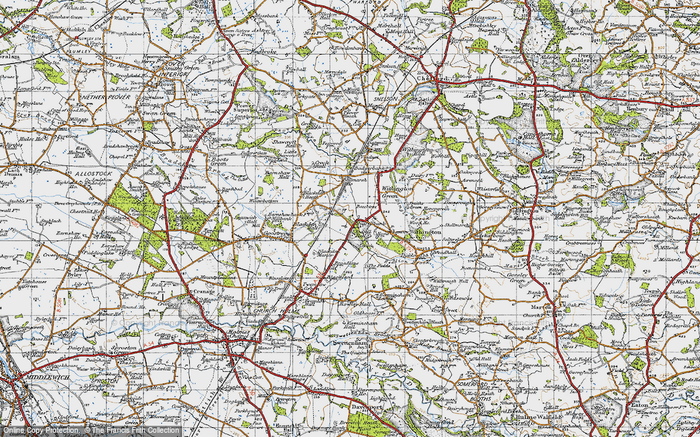 Old Map of Historic Map covering Bellmarsh Ho in 1947