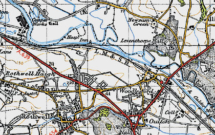 Old map of John O'Gaunts in 1947