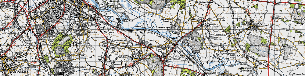 Old map of John O'Gaunts in 1947