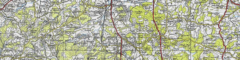 Old map of John's Cross in 1940