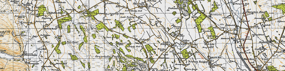 Old map of Johnby in 1947