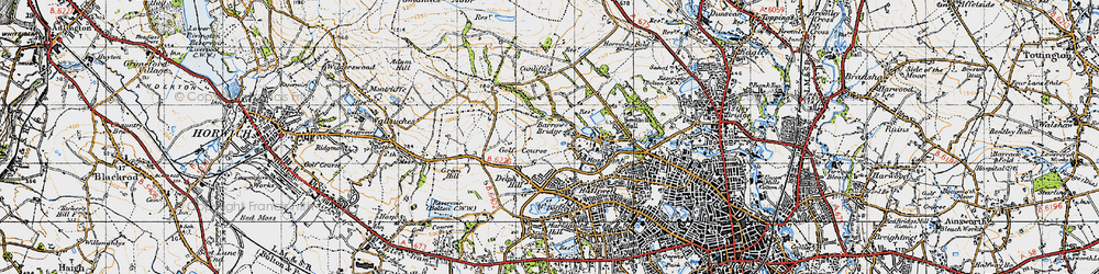 Old map of Johnson Fold in 1947