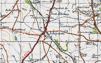 Old map of Johnston in 1946