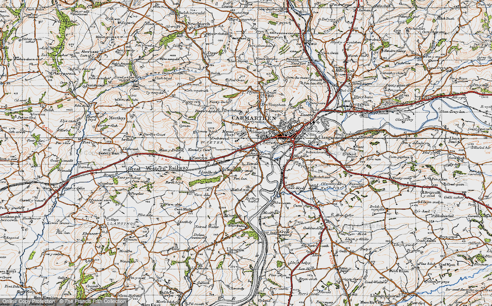 Historic Ordnance Survey Map Of Johnstown 1946   Johnstown 1946 Npo745231 Large 