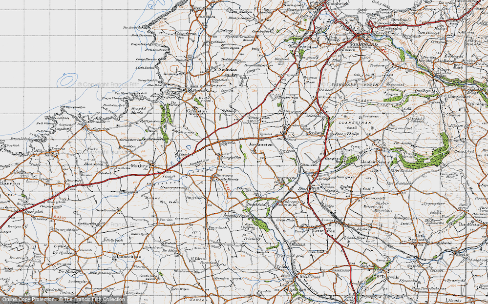 Old Map of Jordanston, 1946 in 1946