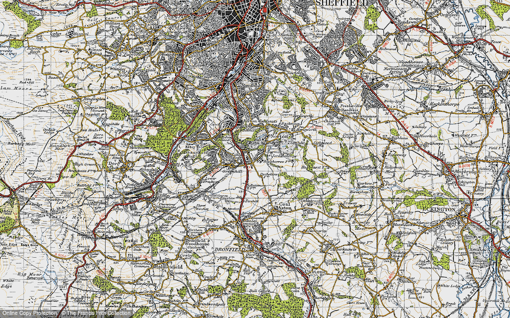 Old Map of Jordanthorpe, 1947 in 1947