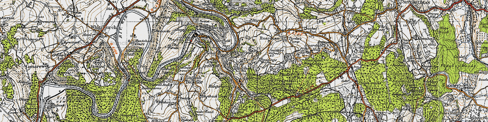 Old map of Joy's Green in 1947