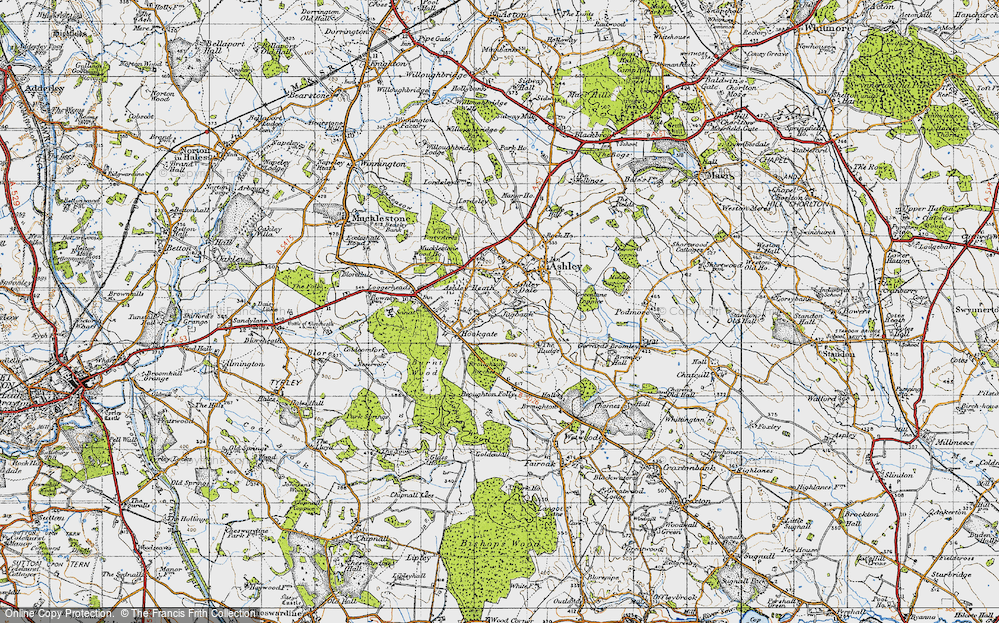 Old Map of Jugbank, 1946 in 1946