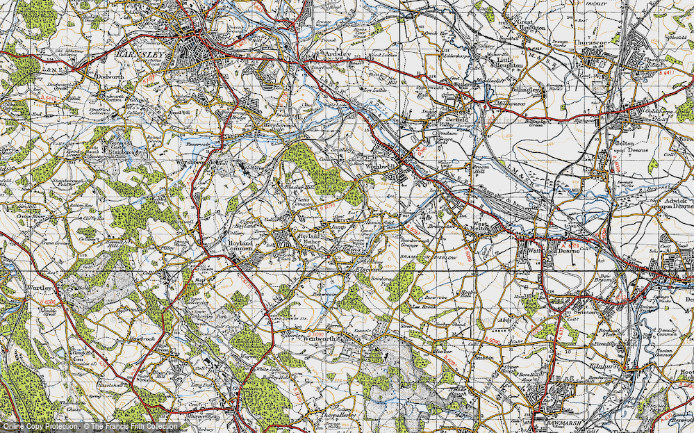 Old Map of Jump, 1947 in 1947