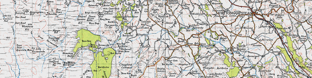 Old map of Jurston in 1946