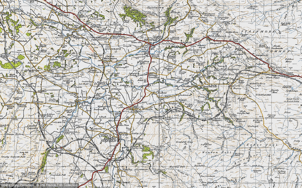 Old Map of Kaber, 1947 in 1947