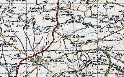 Old map of Kaber in 1947