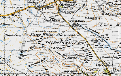 Old map of Katty in 1947