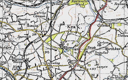 Old map of Kea in 1946